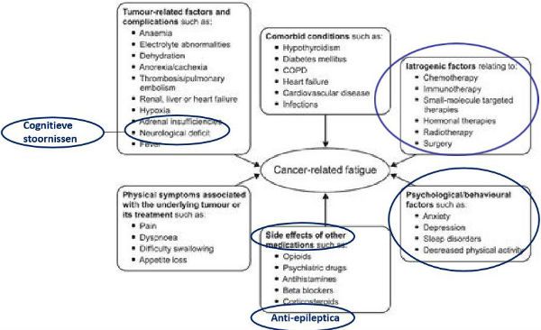oorzaken vermoeidheid hersentumor kanker